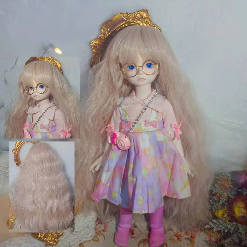 Male Female Doll Artificial Scalp Short Hair Wavy Other Wig
