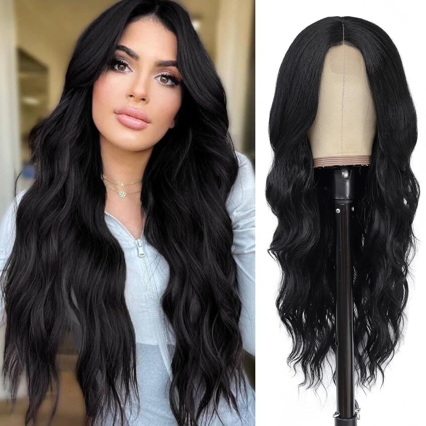 Women's Fashion Bangs Optional Fiber Curly Hair Wig Long Curls