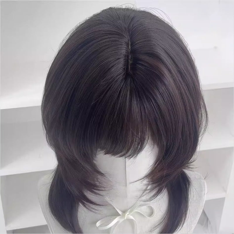 Jellyfish Head Ancient Early Style Collarbone Length Haircut Bangs Daily Wig Long Curls