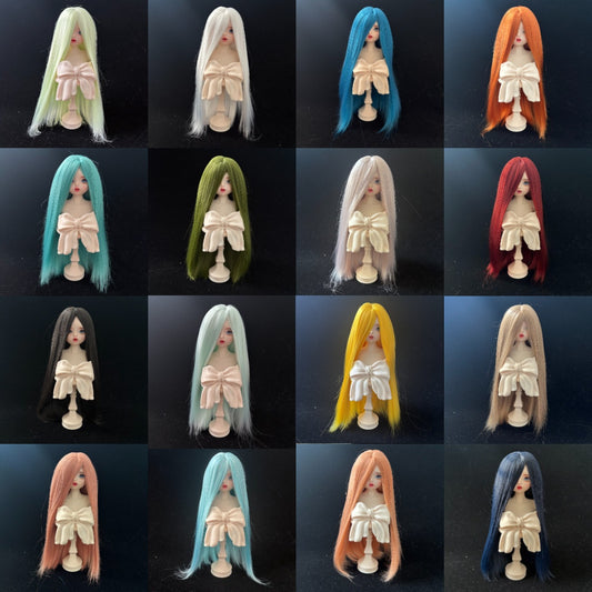 Points Soft Silk Long Bangs Straight Hair Cover Blank Cos Wig