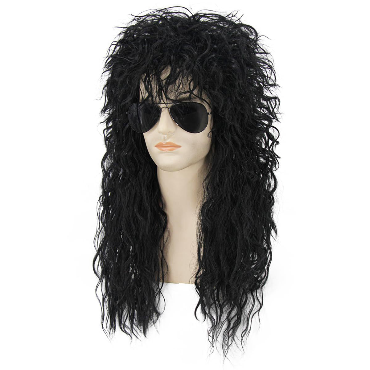 Women's & Men's Sun Protection Rocker Punk Rock Hip Wig Long Curls