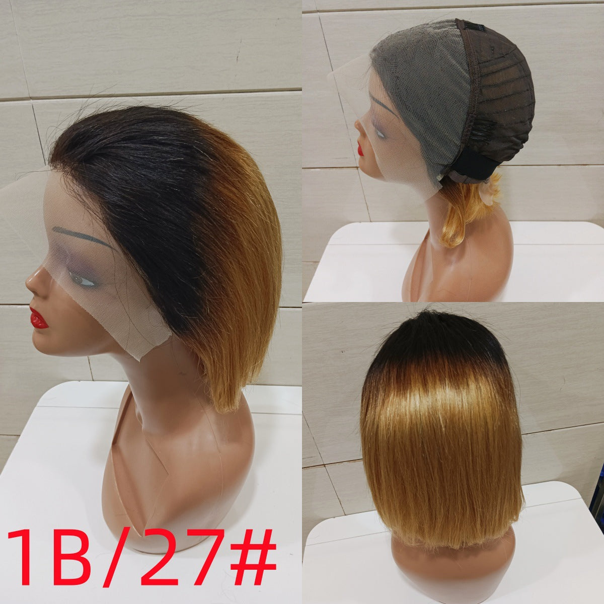 Trendy Slouchy Pretty Versatile Straight Bob Real Hair Wig