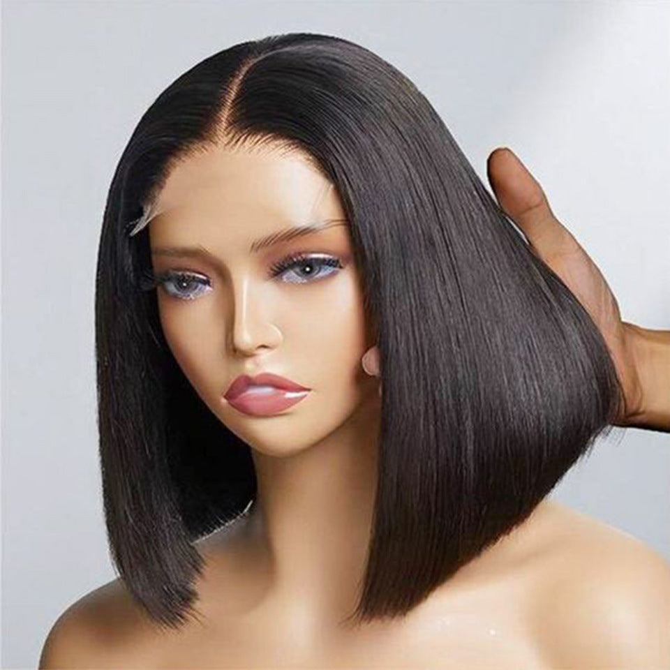 Charming Casual Beautiful Human Bone Straight Real Hair Wig