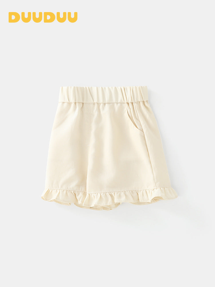 White Korean Style Class Casual Shorts Trousers Summer Children's Pants