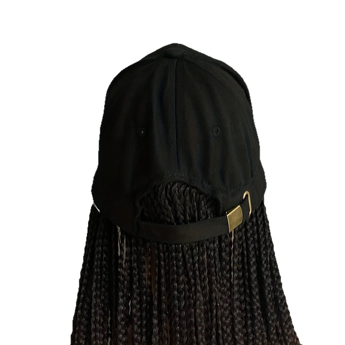 African Black Dreadlocks Hat Hand-woven Braid Wig Long Curls