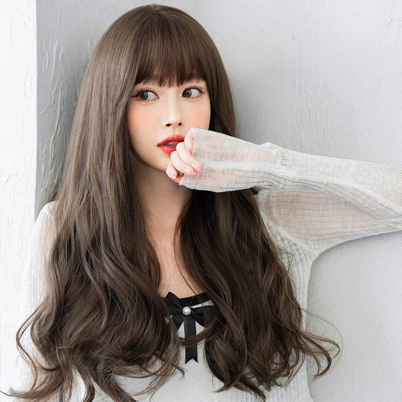 Women's Hair Full Top Temperament Waist Curly Big Wig Long Curls