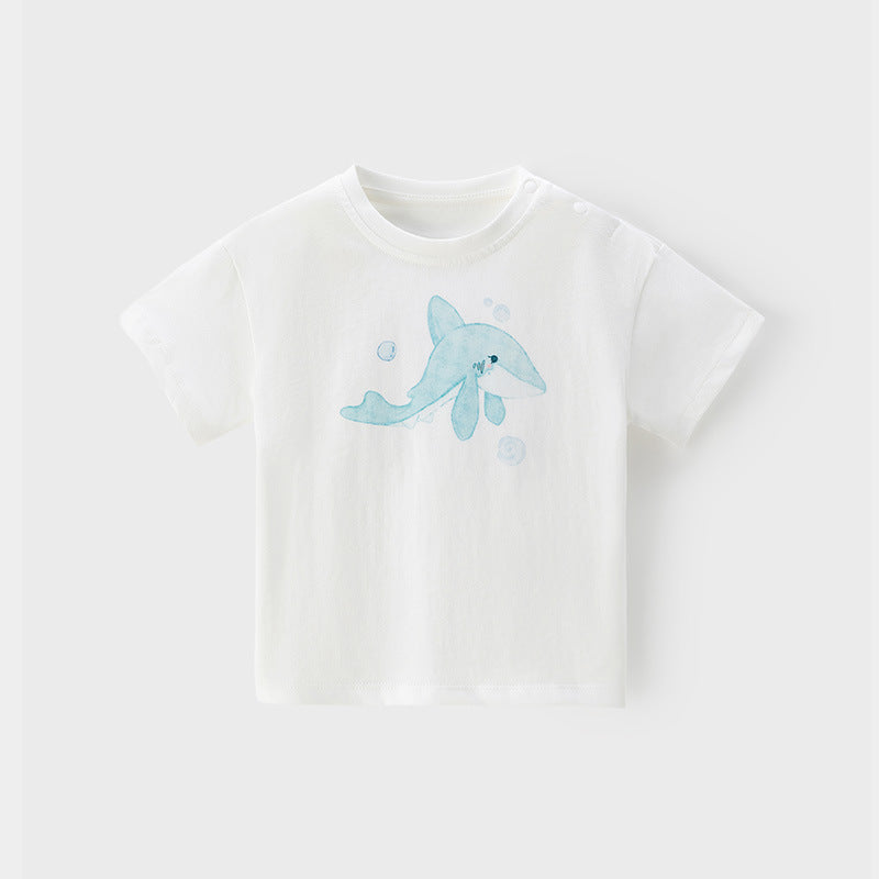 Children's Short-sleeved Summer Thin Raglan Sleeve Cotton Children's T-shirt