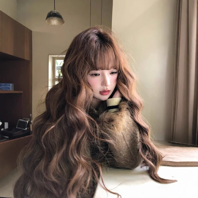 Coney Brown Big Wave Female Super Curly Hair Lolita Wig Long Curls