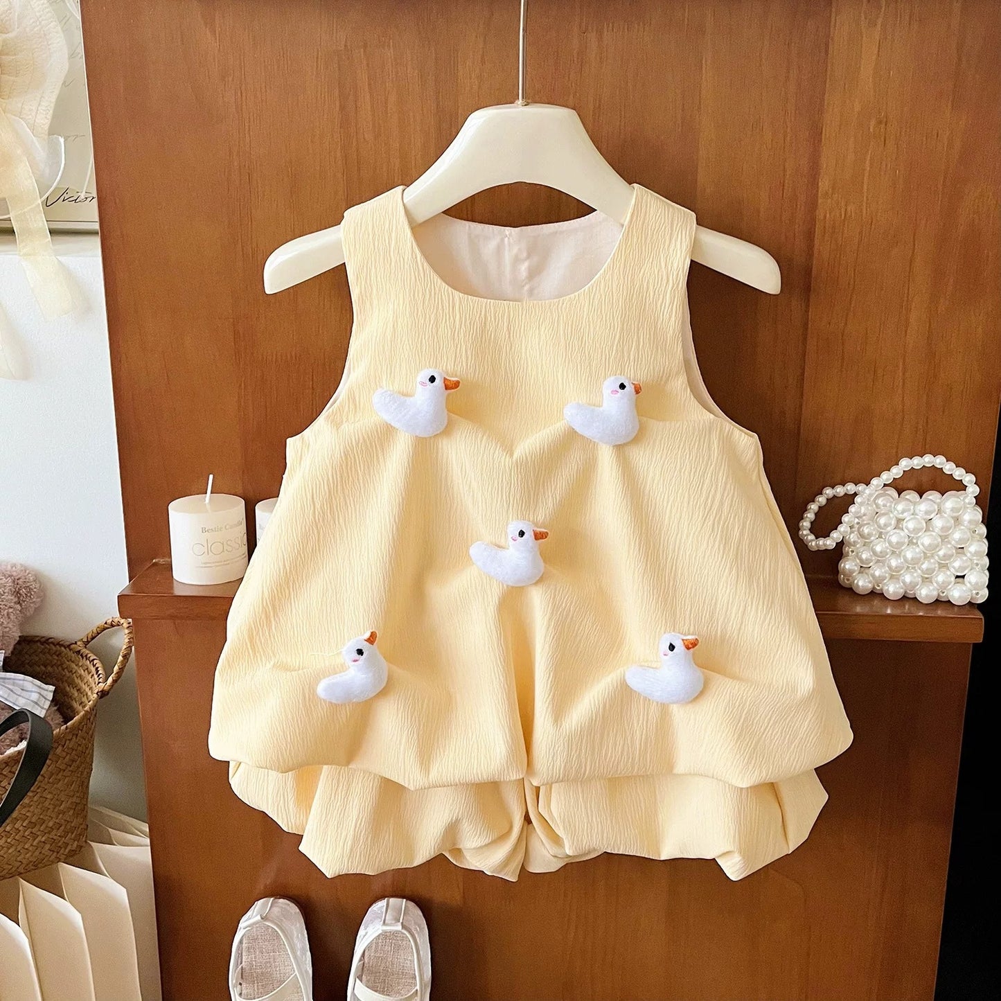 Summer Clothes Cute Three-dimensional Doll Vest Western Style Children's Suit