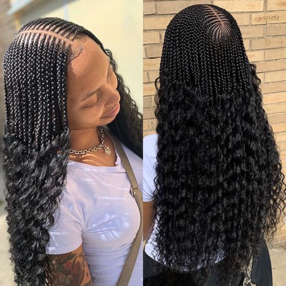Hair Bulk Natural Color Seamless Extension Wig Long Curls