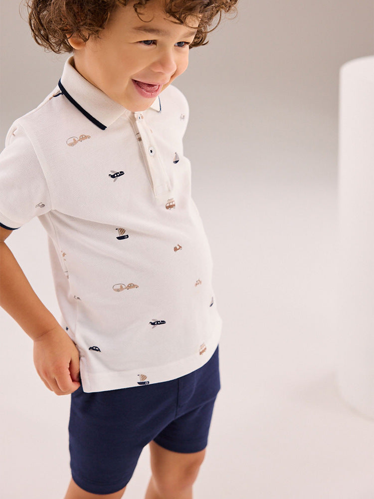 Children's Boys Summer Fashion Short-sleeved Clothes Cool Children's Suit
