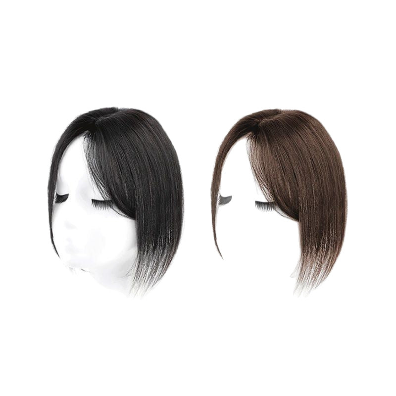Women's Lightweight Breathable Hand-woven Swiss Net Hairpiece Cover Gray Hair Top Wig