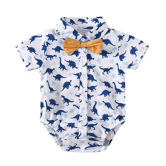 Boy Summer Short Sleeved Kazakhstan Shorts Gentleman Children's Suit