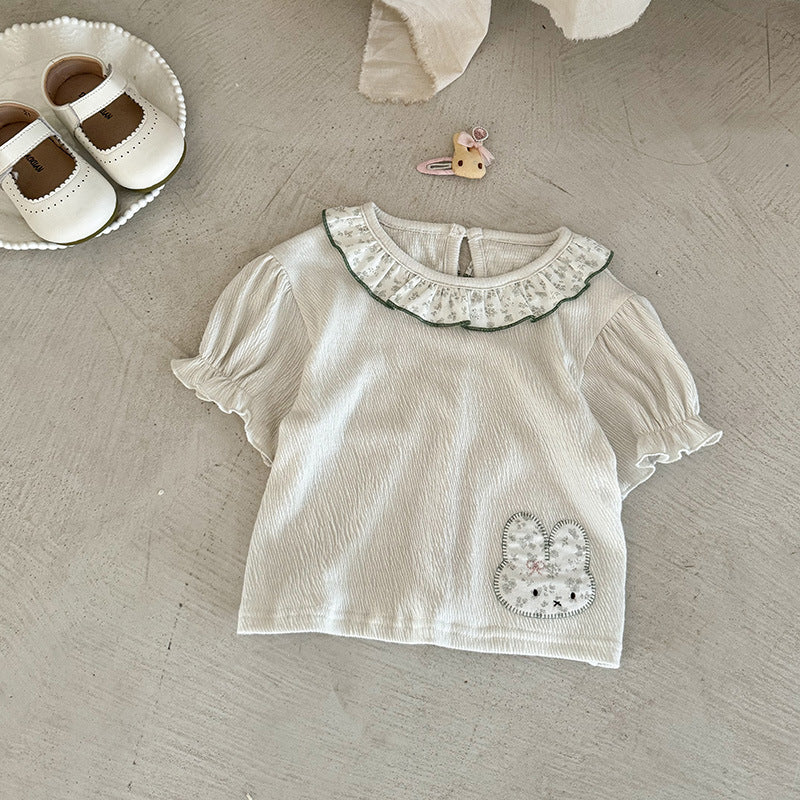 Thin Infant Cute Wild Top Bottoming Shirt Summer Clothing Class Children's T-shirt