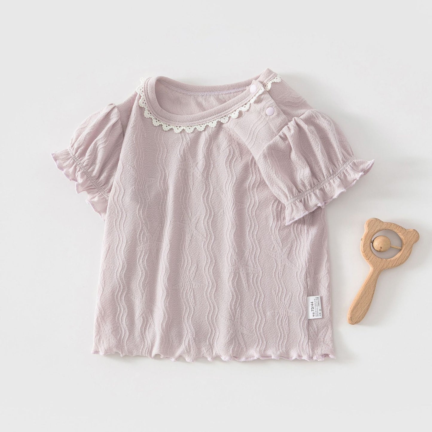 Elastic Casual Thin Clothing Western Style Children's T-shirt