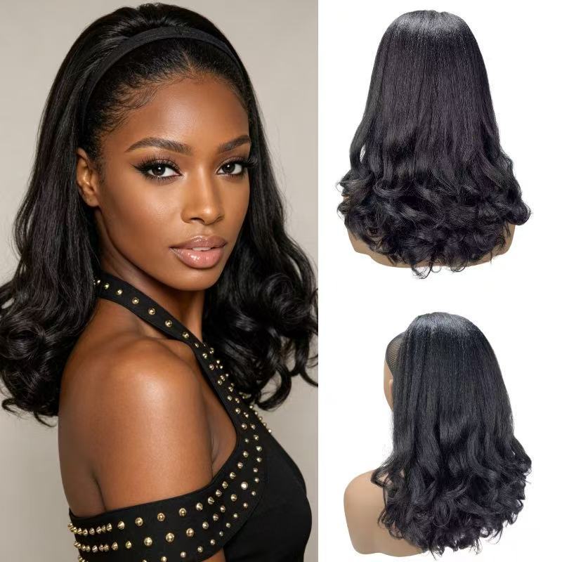 Explosion Natural Fluffy Corn Stigma Tail Wig Short Curly Hair