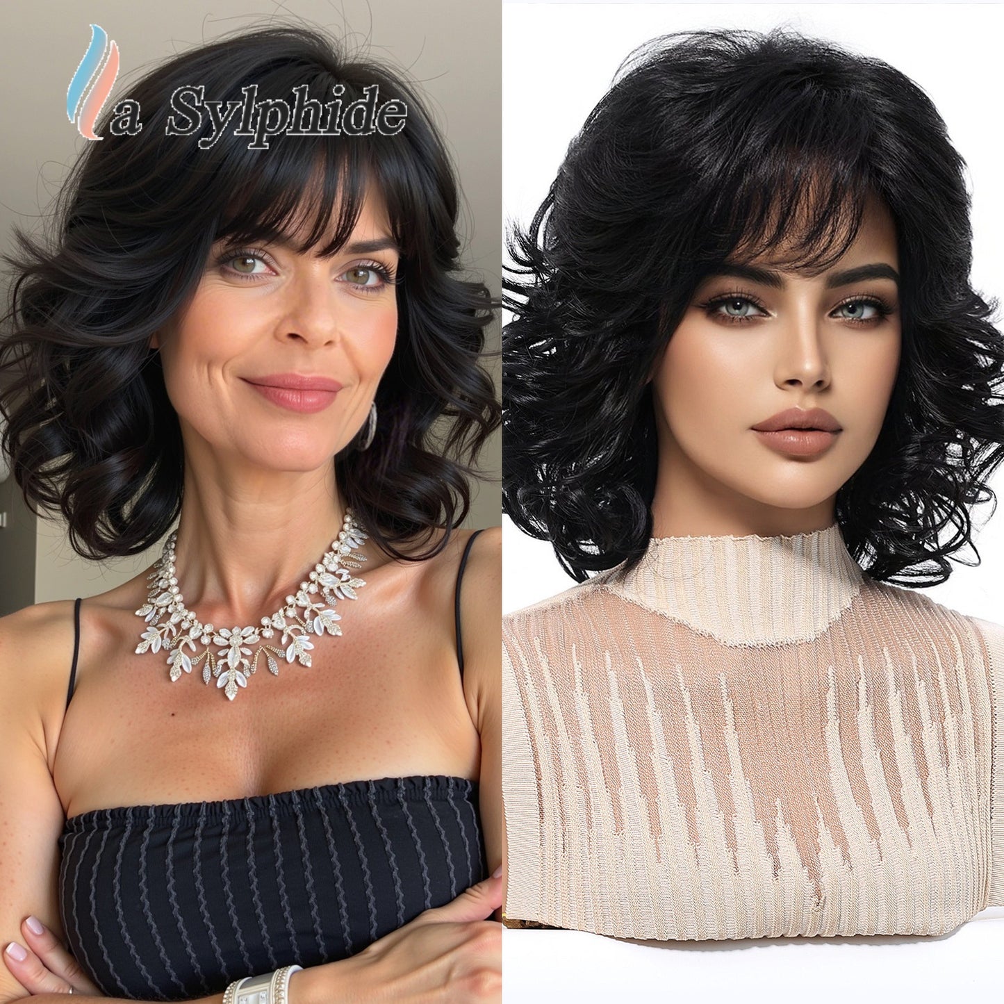 Women's Love Mother Rose Net Fiber Latin American Wig Short Straight Hair