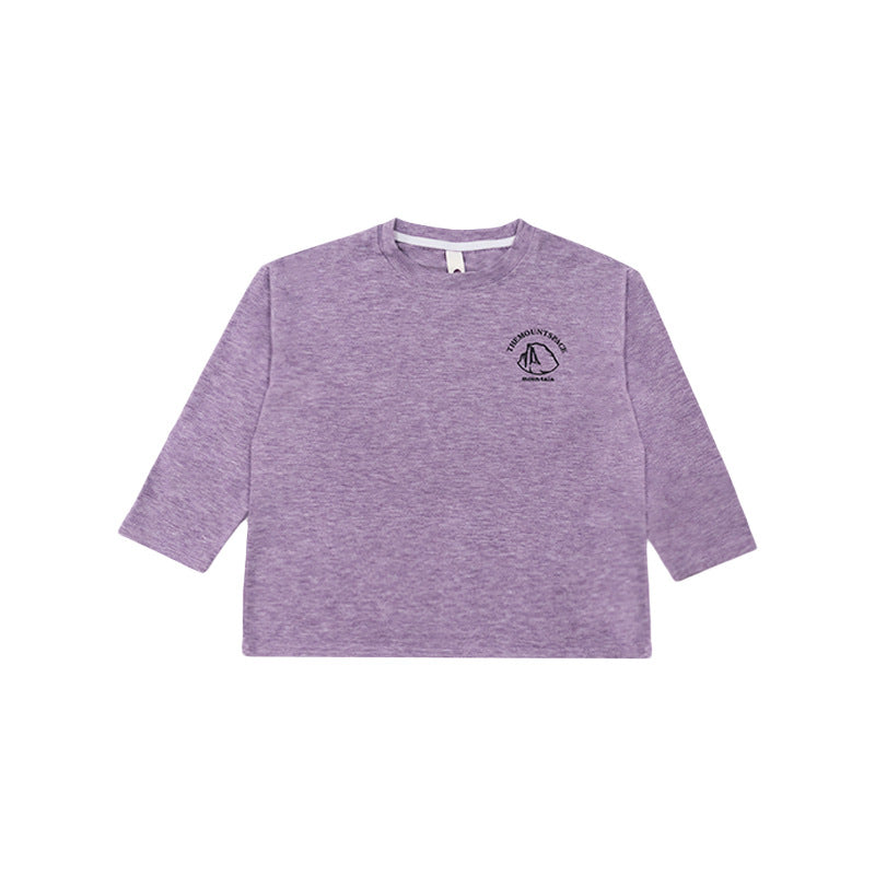 Children's Mountain Outdoor Clothing Color Cotton Moisture Wicking Top Half Children's T-shirt