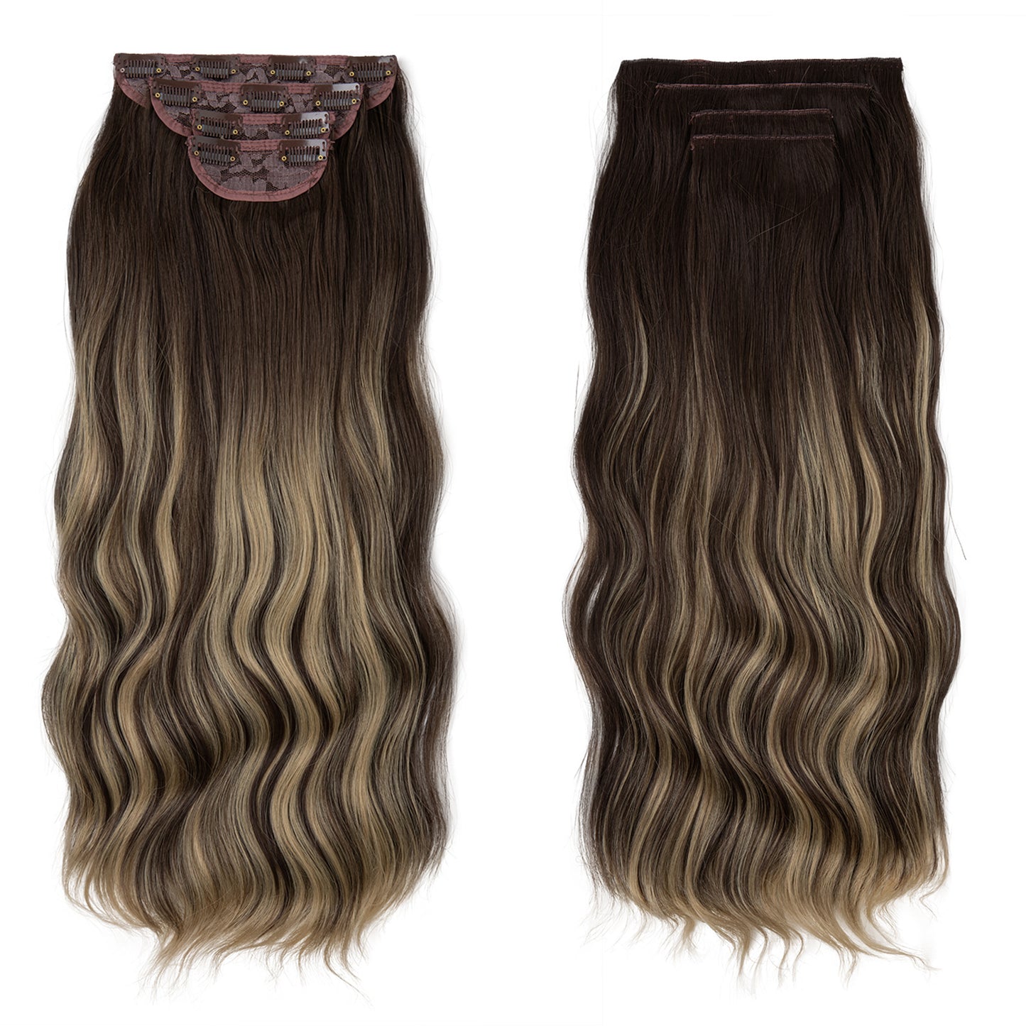 Women's Set Curly Hair Water Ripple One Piece Hairpiece Wig Long Curls
