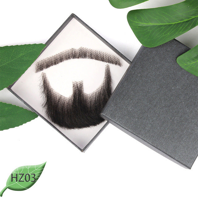 Men's Film Television Makeup Beard Props Real Human Hair Simulation Tin Other Wig