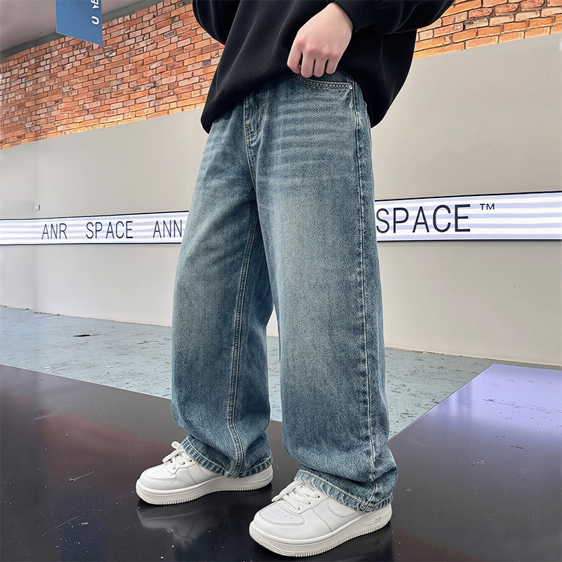 Children's Clothing Jeans Spring Clothes Track Medium Large Children's Pants