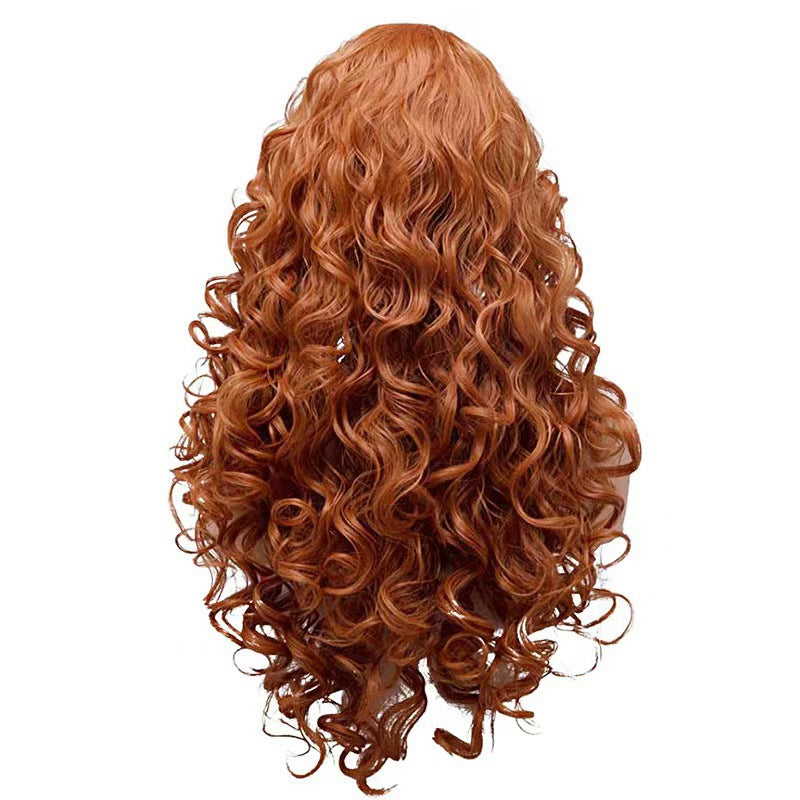 Female Curly Hair Princess Small Curve Fluffy Natural Waves Roll Wig Long Curls