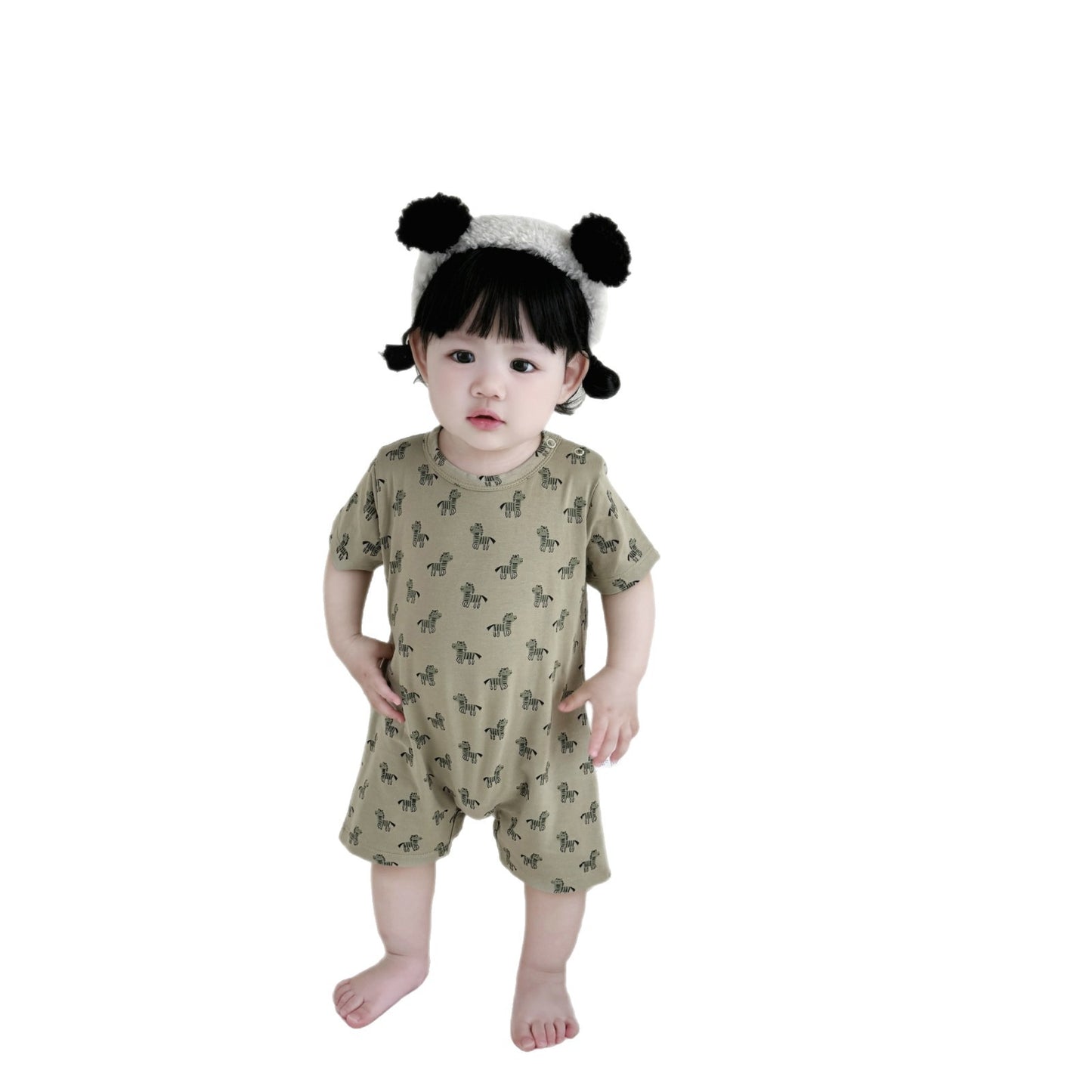 Jumpsuit Boy Fashionable Short Sleeve Romper Cartoon Super Class Jumpsuit, Climbing Suit