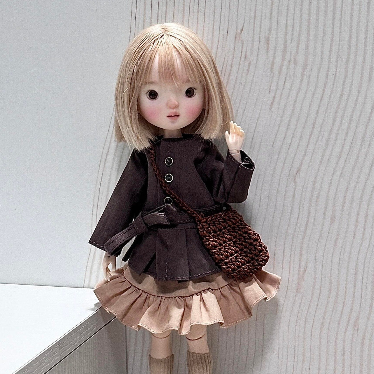 Points Bear Sister Combination Hair Embryo Straight Cos Wig