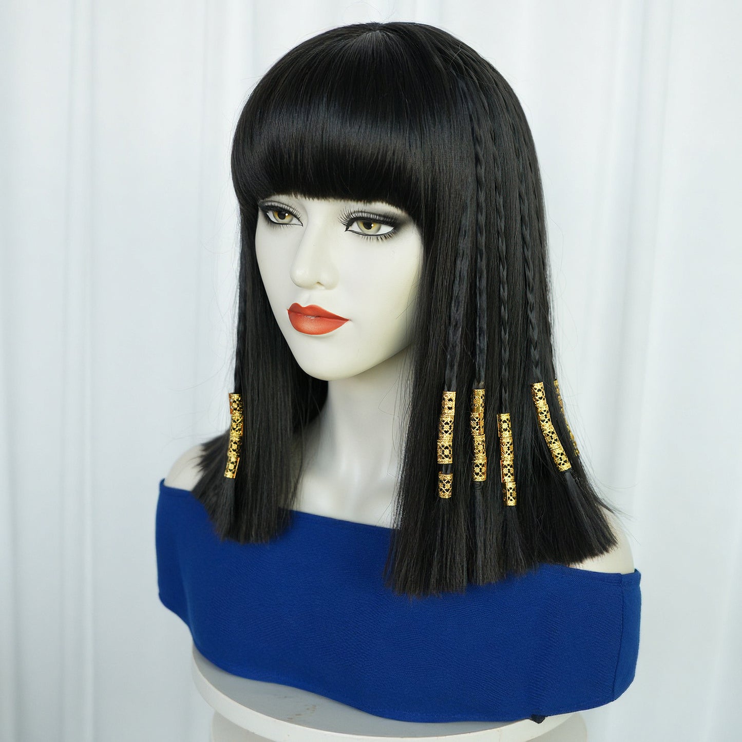 Cleopatra Ball Dress Up Egyptian Bead Small Cos Wig