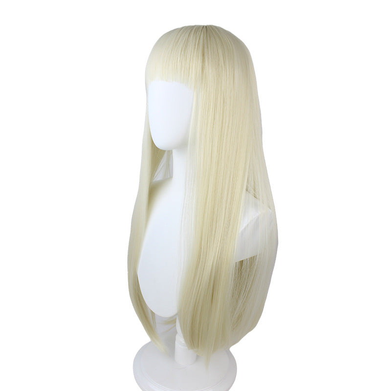 Mad Gambler Second Yellow Spring Milky Long Cos Wig