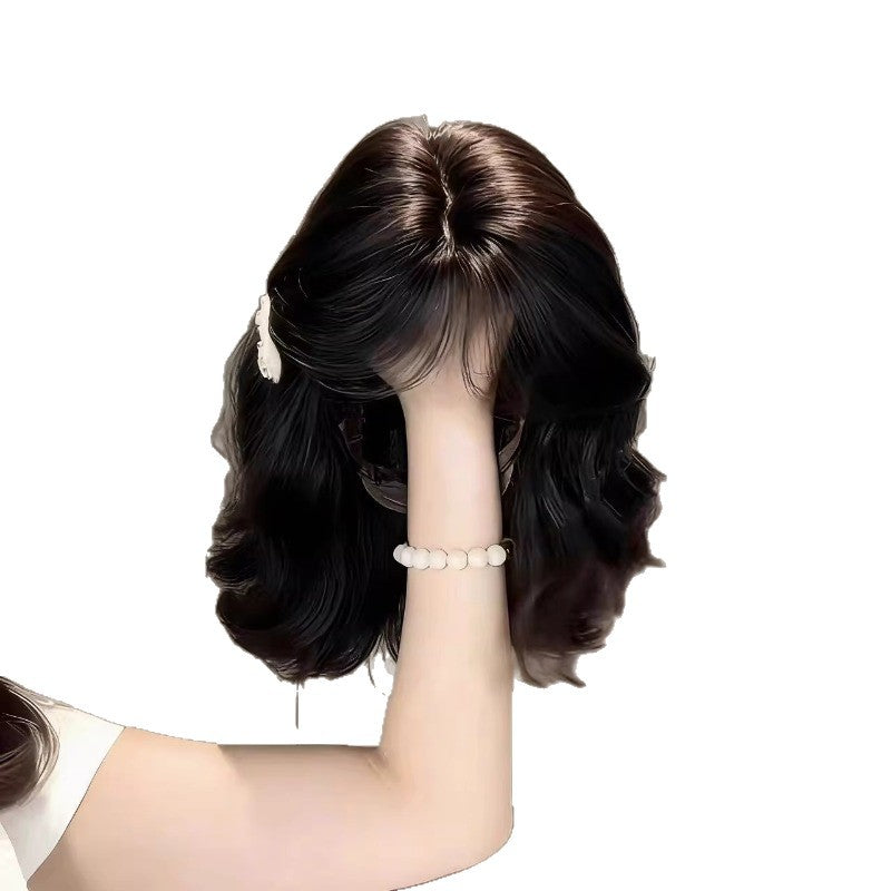Korean Wool Egg Female Bangs Texture Fluffy Wig Short Curly Hair