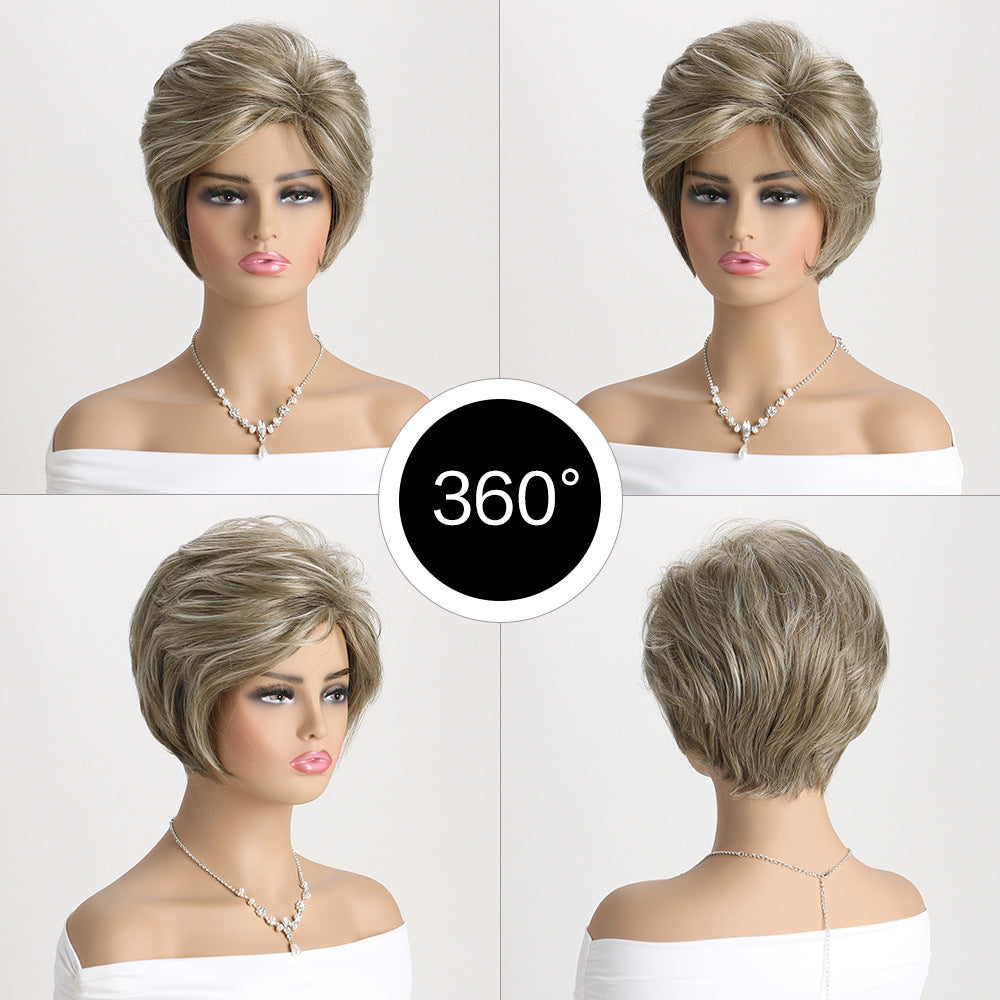 Beautiful Women's Mixed Color Synthetic Wigs Wig Short Curly Hair