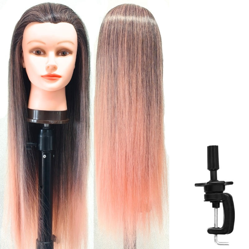Model Head Practice Hairdressing Hair Cutting Teaching Mock Other Wig