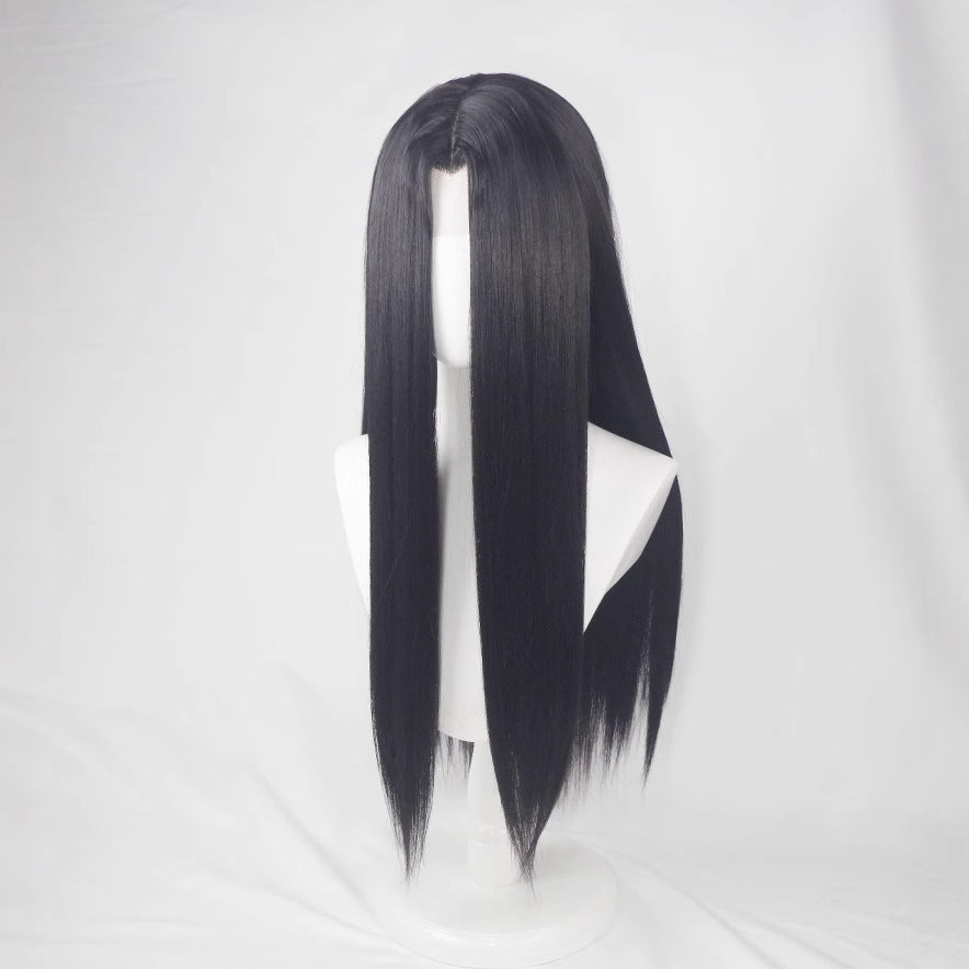 Tip Hand Crochet Ancient Style Black Lace Anime Film Television Cos Wig