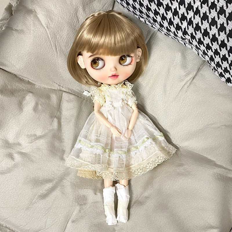 Blythe Soft Silk Bangs Head Style Plaits Cos Wig