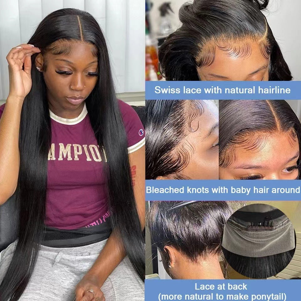 Fashion Popular Durable Trendy Front Lace Long Straight Wig