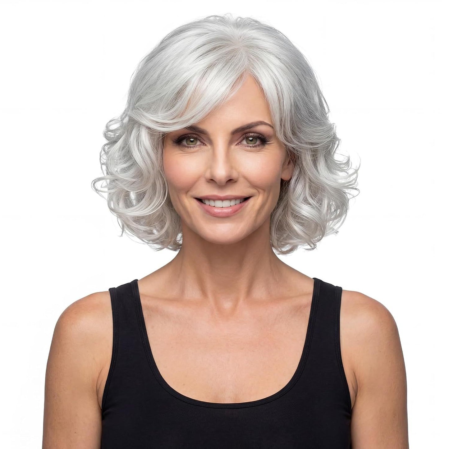 Classy Women's Fashion Black Synthetic Wigs Wig Short Curly Hair