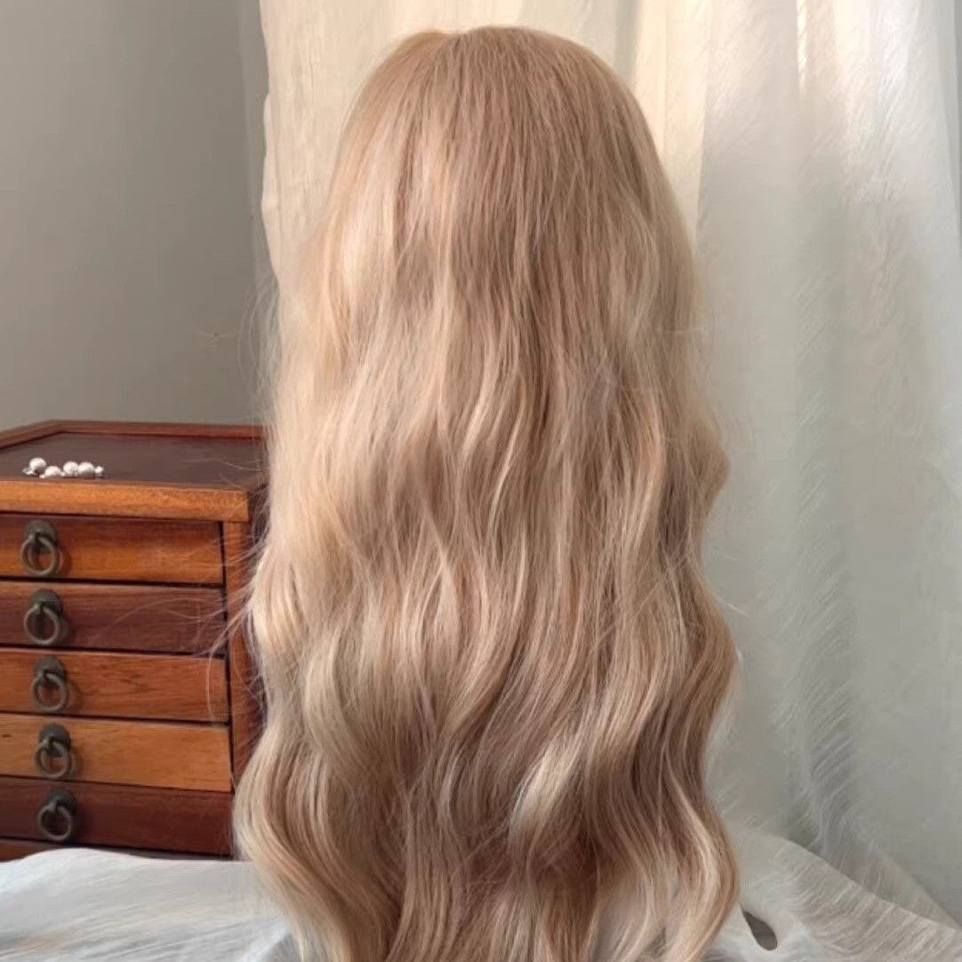 Medium Points Milk White Rice Golden Eggs Egg Roll Long Wig