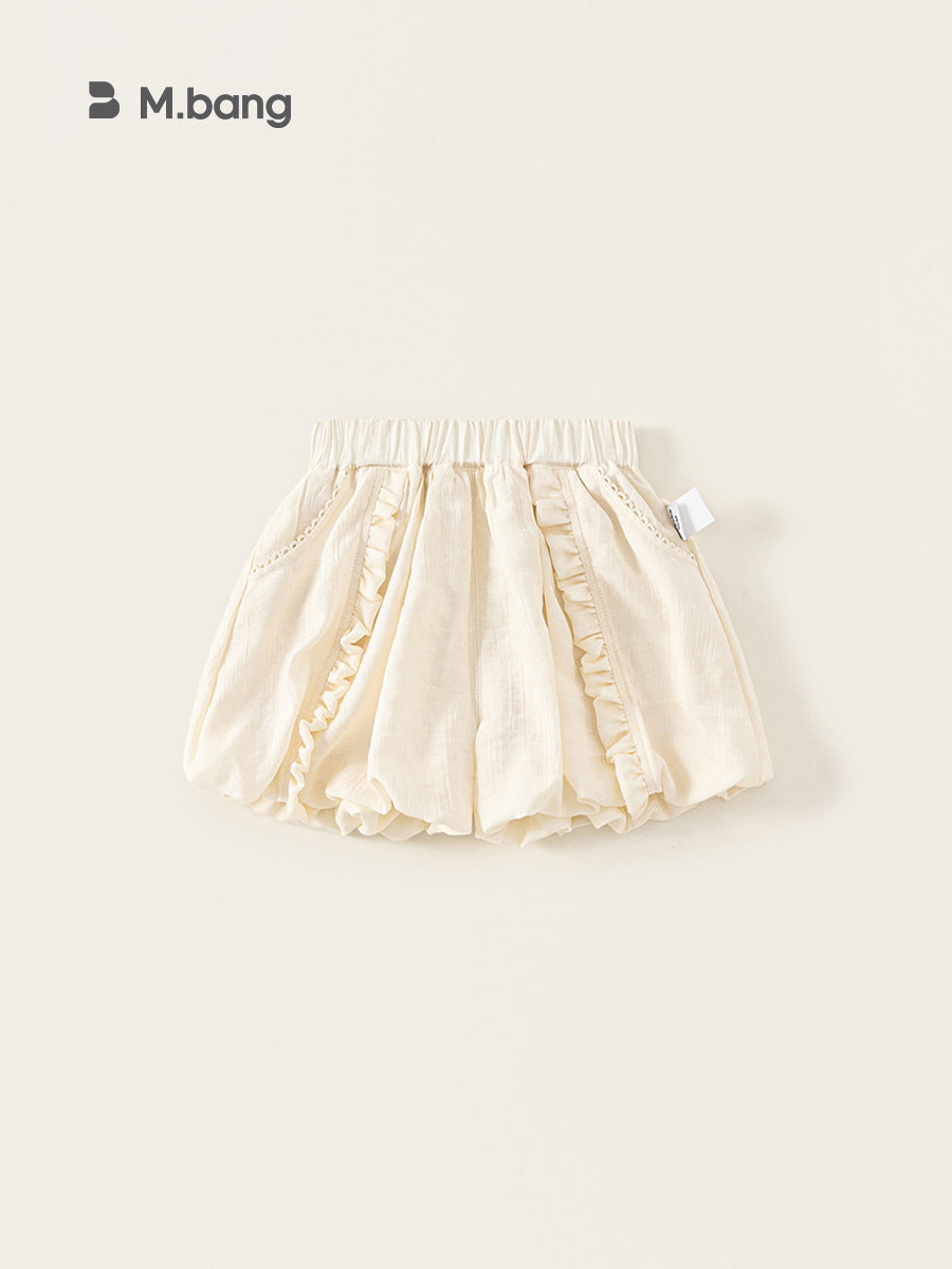 Children's Clothing Solid Color Hollow Short Sleeve Pants Two-piece Summer Children's Suit