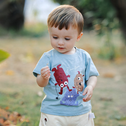 Boy's Short-sleeved Thin Top Pure Cotton Summer Children's T-shirt