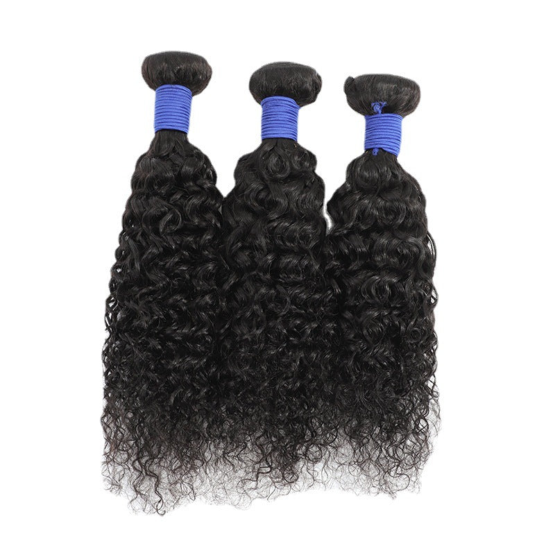Natural Color Human Extension Wigs Overseas Real Hair Wig