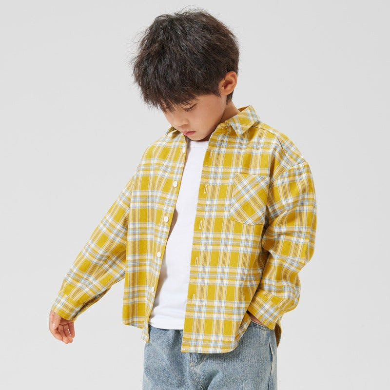 Children's Clothing Long Sleeve Lapel Spring Teens Babies Children's Shirt