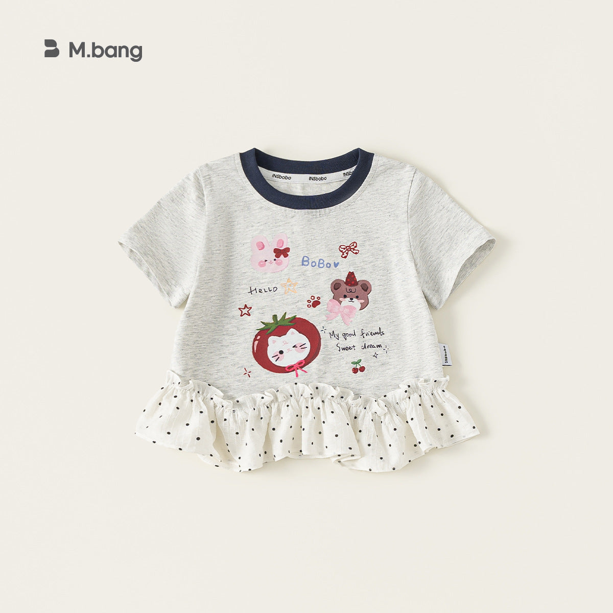 Children's Clothing Short-sleeved Lace Stitching Little Clothes Summer Thin Cute Children's T-shirt