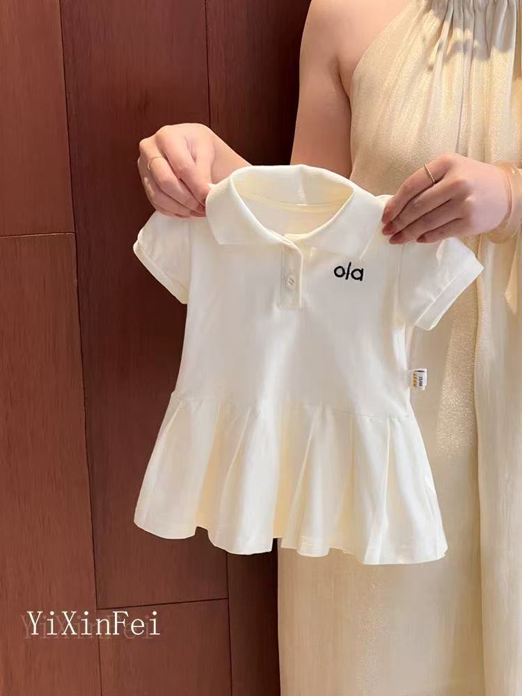 Summer Korean Little Preppy Style Skirt Embroidered Children's Dress