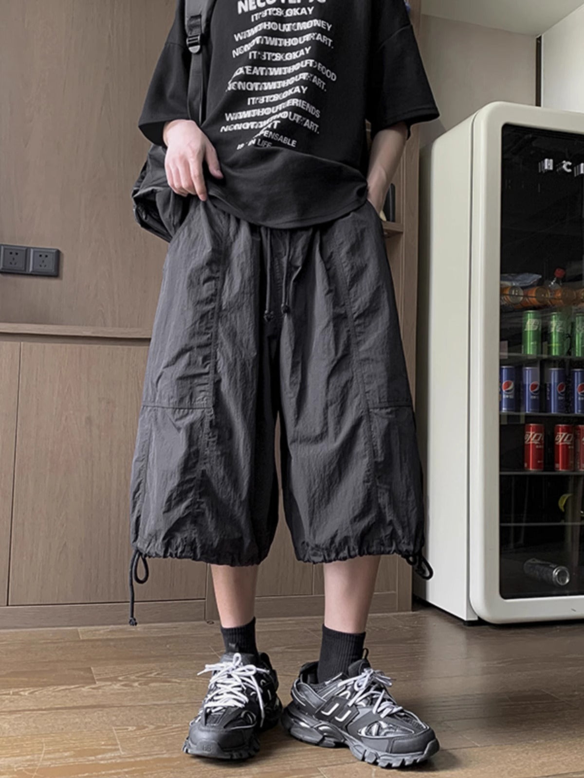Men's & Children's Functional Casual Summer Middle Big Parachute Children's Pants