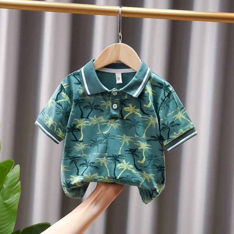 Summer Short Sleeve Shirt Three-dimensional Cartoon Casual Short-sleeved Top Children's T-shirt