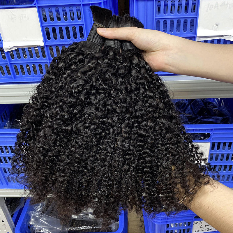 Innovative Charming Casual Human Bulk Band Real Hair Wig