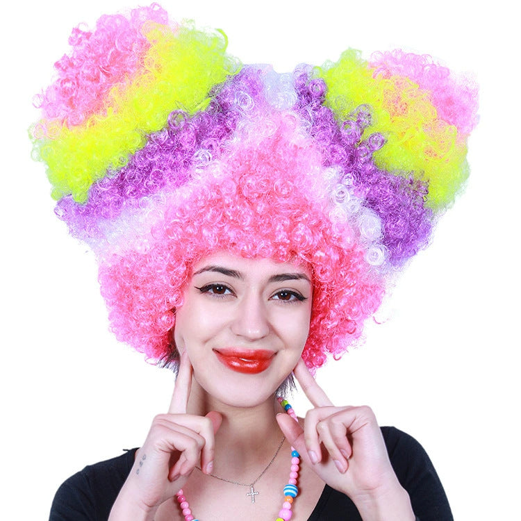 Dyed Fans Sheath Christmas Halloween Bar Long Straight Wig