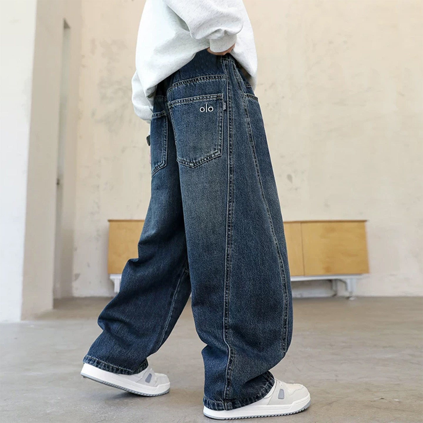 Children's Handsome Trousers Middle Big Loose Western Children's Pants