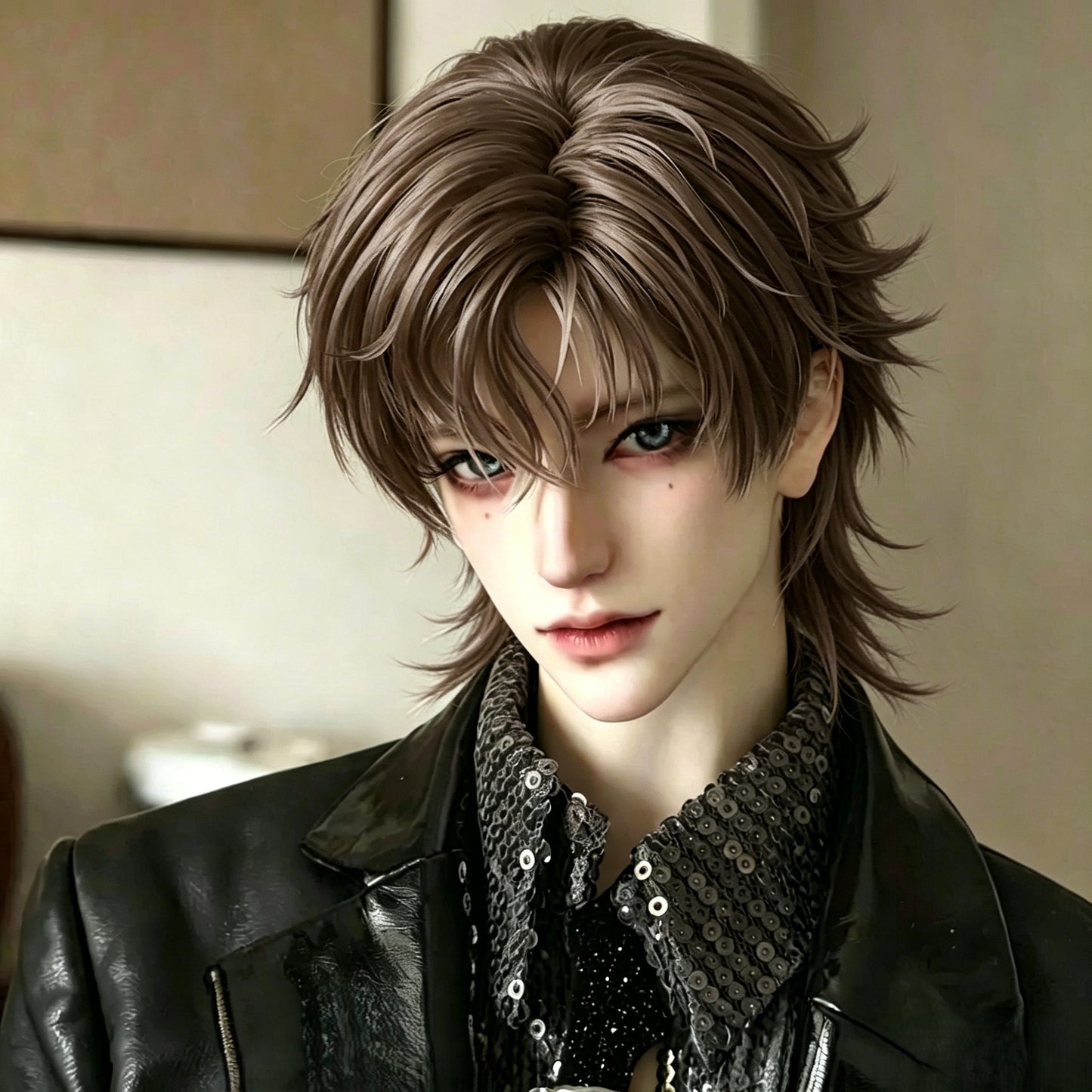 Men's Doll Points Hair Wolf Tail Two-dimensional Fake Cos Wig